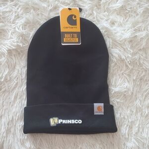 Carhartt Black Knit Beanie NWT Prinsco Label Winter & Fall Outdoor Headwear